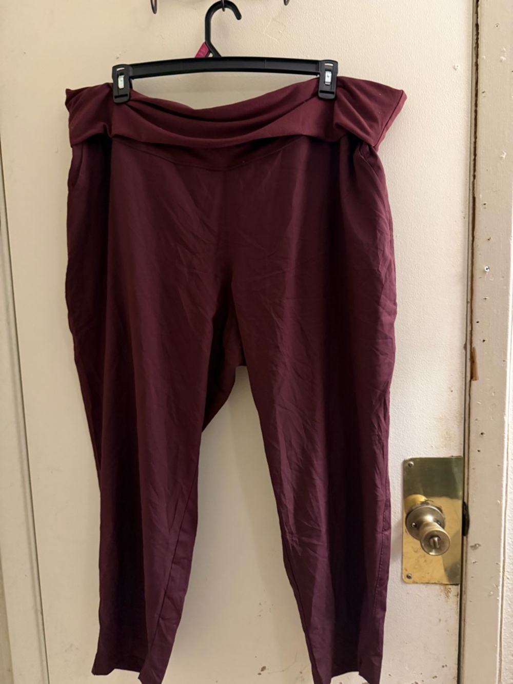 Old Navy Foldover High-Waist Leggings - Burgundy